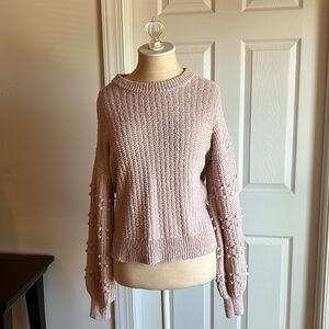 Madewell Blush Bubble Arm Sweater
